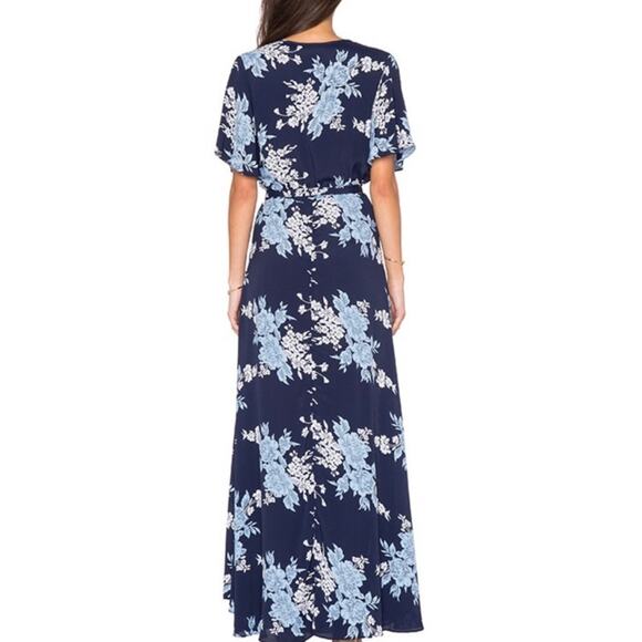 Privacy Please Floral Print Maxi Wrap Dress - Picture 3 of 7